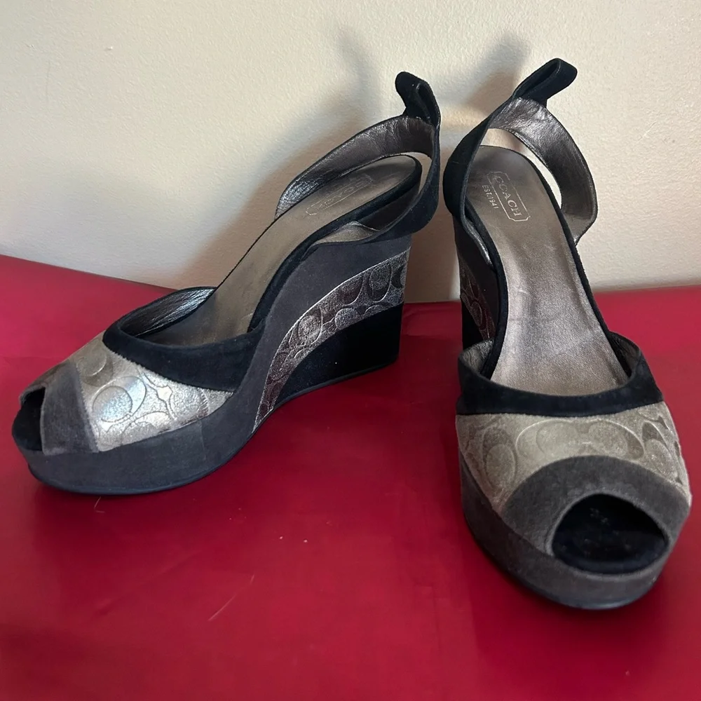 Coach Suede Wedges - Picture 5 of 13
